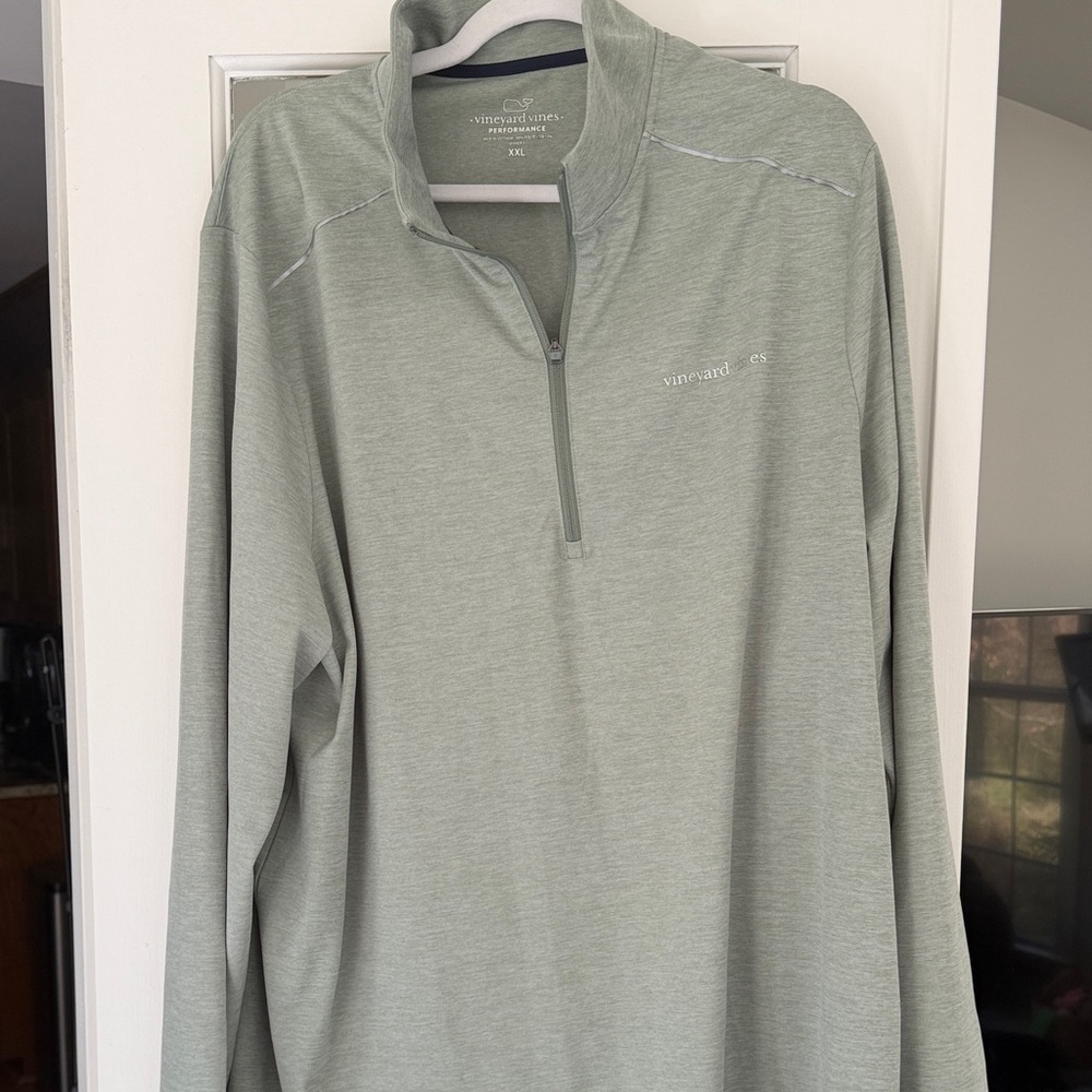 Vineyard Vines Men's Sage Zip-Up Sweater